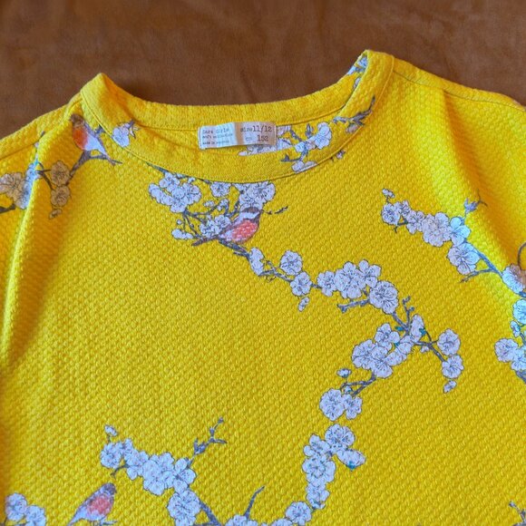 Floral Yellow Kids Dress - Picture 3 of 5